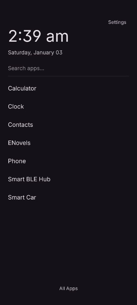 Quiet Launcher Settings